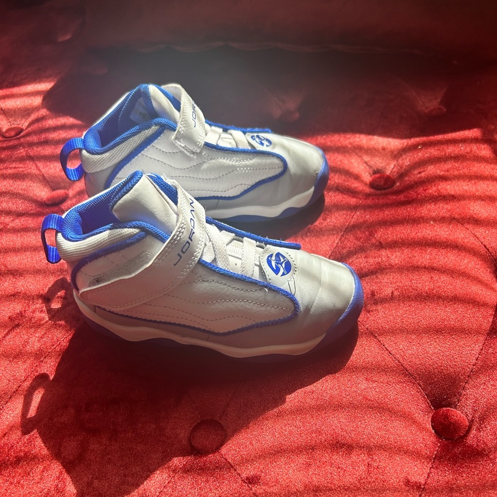 Jordan Toddler 10C Pro Strong GS 'White Hyper Royal'